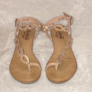 Nude Sparkle Sandals